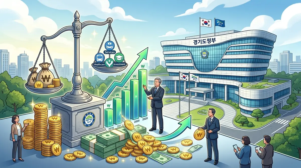 경기도의 지방소비세 인상 건의를 표현한 일러스트