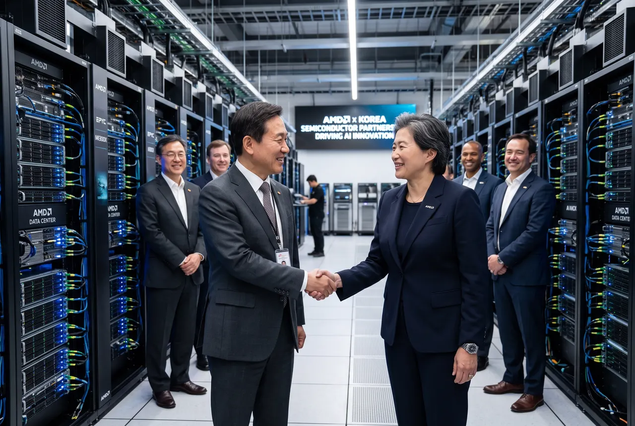 AMD 리사 수 회장 방한, 한국 AI 반도체 협력 개념 이미지