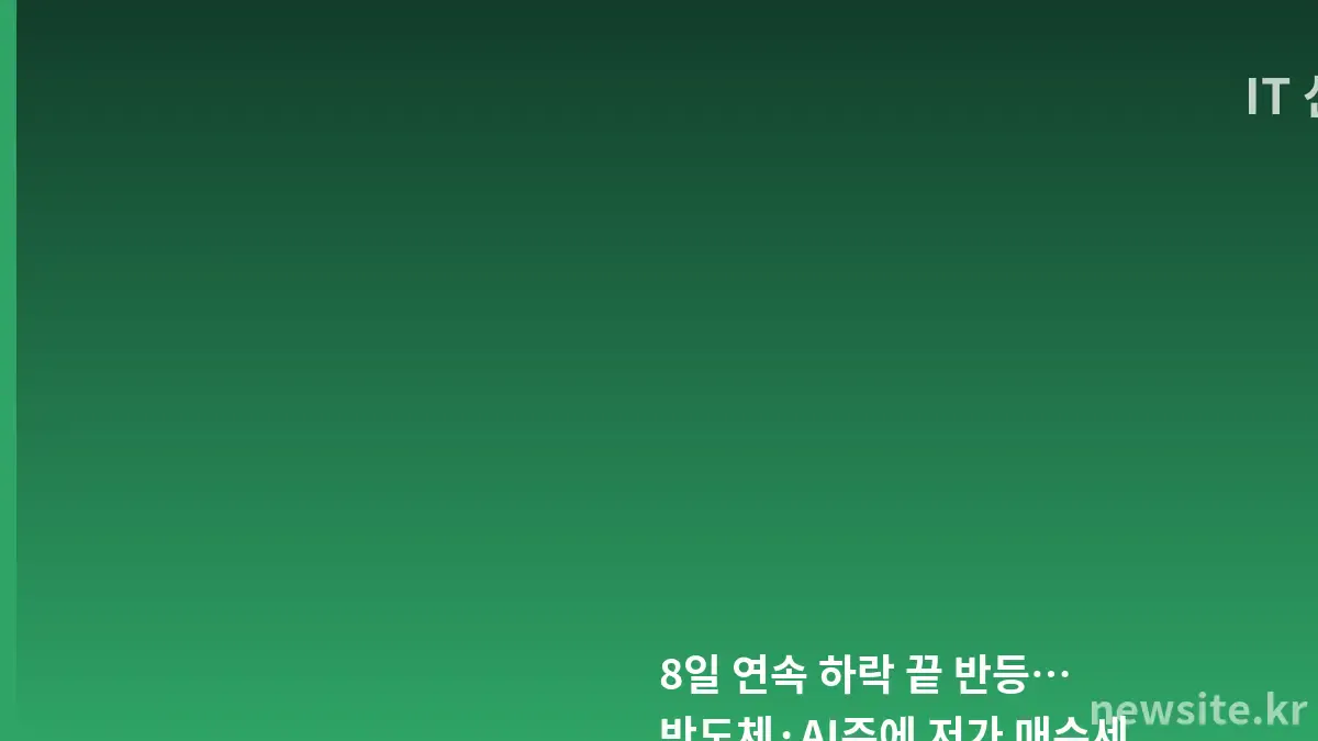 필라델피아 반도체지수 반등과 AI 주가 회복